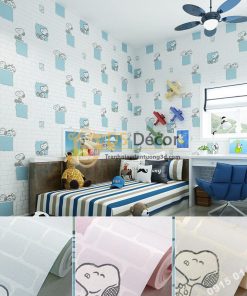 Giấy Dán Tường Phòng Trẻ Em Họa Tiết Cho Snoopy 3D132