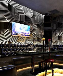 Giấy Dán Tường Quán Karaoke Hình Hộp 3 Chiều 3D201