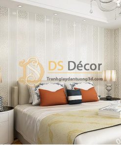 Giấy Dán Tường Sọc Dọc Kèm Hoa Văn Dập Nổi 3D101