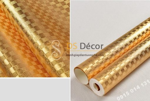 Giấy dán trần vàng óng sang trọng 3D298