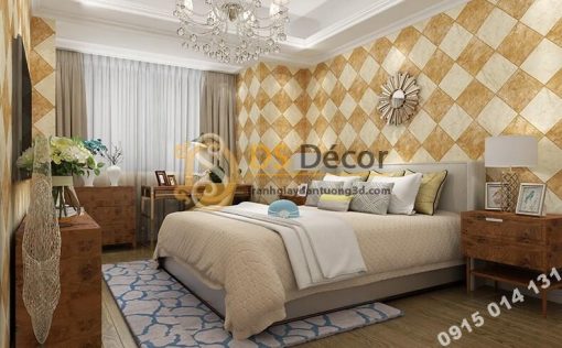 Giấy Dán Tường Gạch Caro 3D268