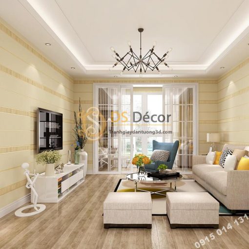 Giấy Dán Tường Sọc Ngang Hiện Đại 3D272